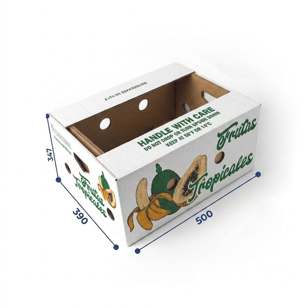 Caja Papaya-Plátano 40 LBS Tapa y Fondo