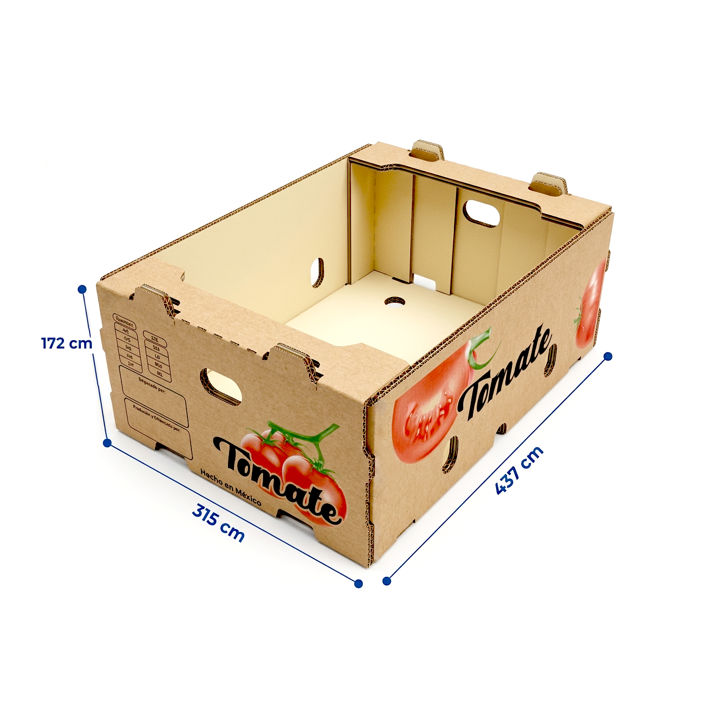 Caja Chalora Tomate 25 LBS 8x9