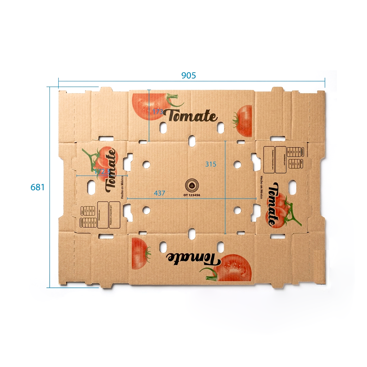 Caja Chalora Tomate 25 LBS 8x9