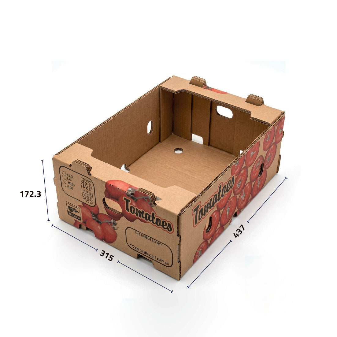 Caja Charola Jitomate 25 LBS