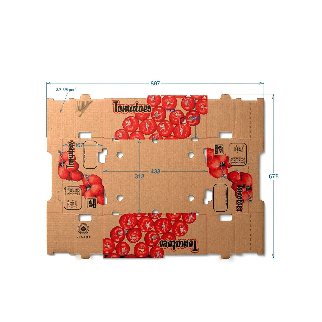 Caja Charola Jitomate 25 LBS