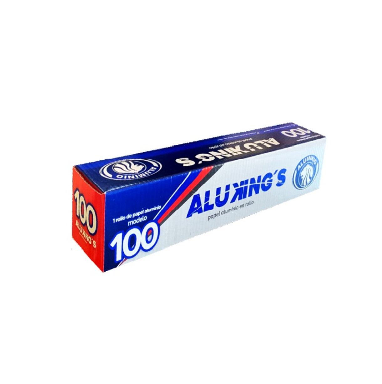 Rollo de papel aluminio 100 Aluking´s - $97.76/pza (Caja 12 piezas)