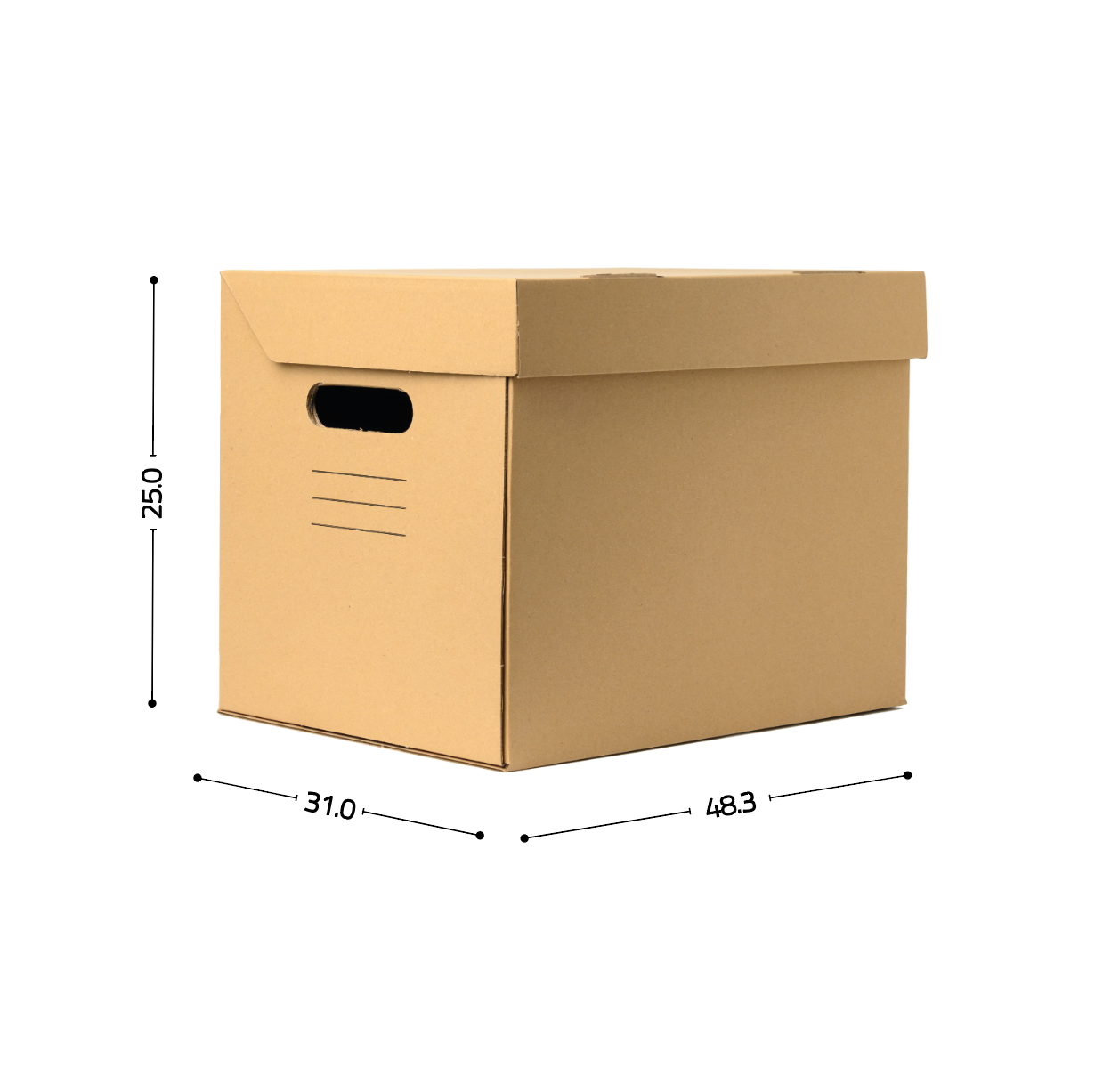 Caja para archivo tamaño Carta 48x31x25 - $47.31/pza (Paquete con 25 piezas)