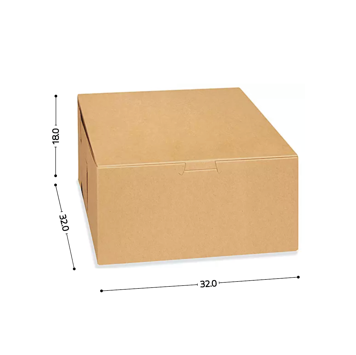 Caja pastelera 32x32x18 - $13.38 /pza (Paquete 50 piezas)