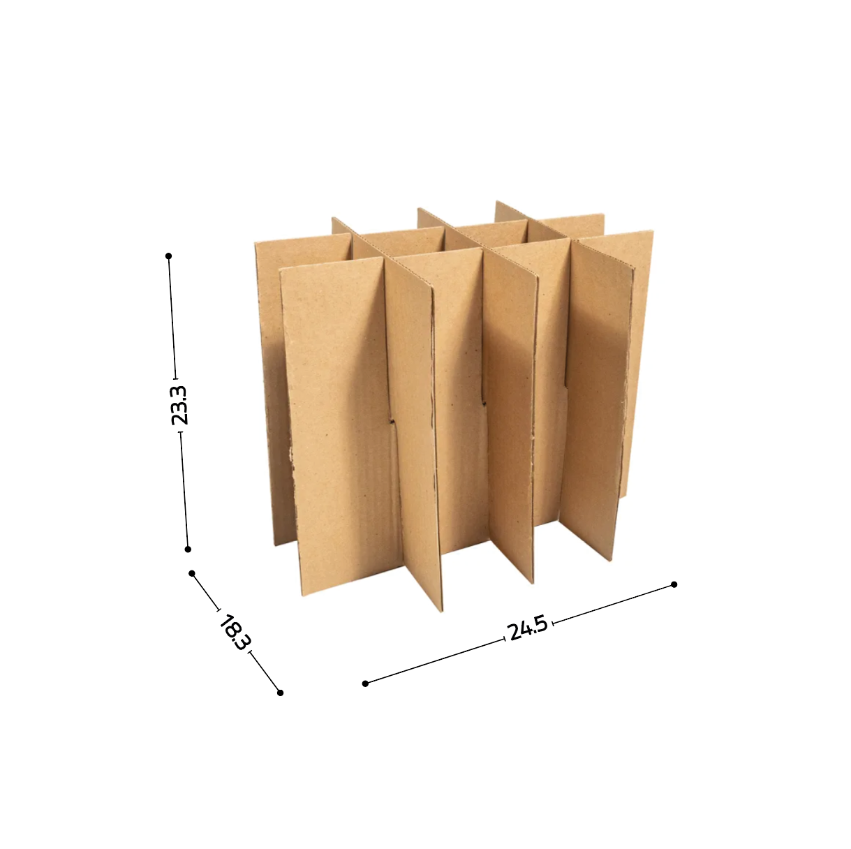 Juego de divisiones para  caja de cerveza 12 botellas- $14.25 /pza  (Paquete 25 piezas)