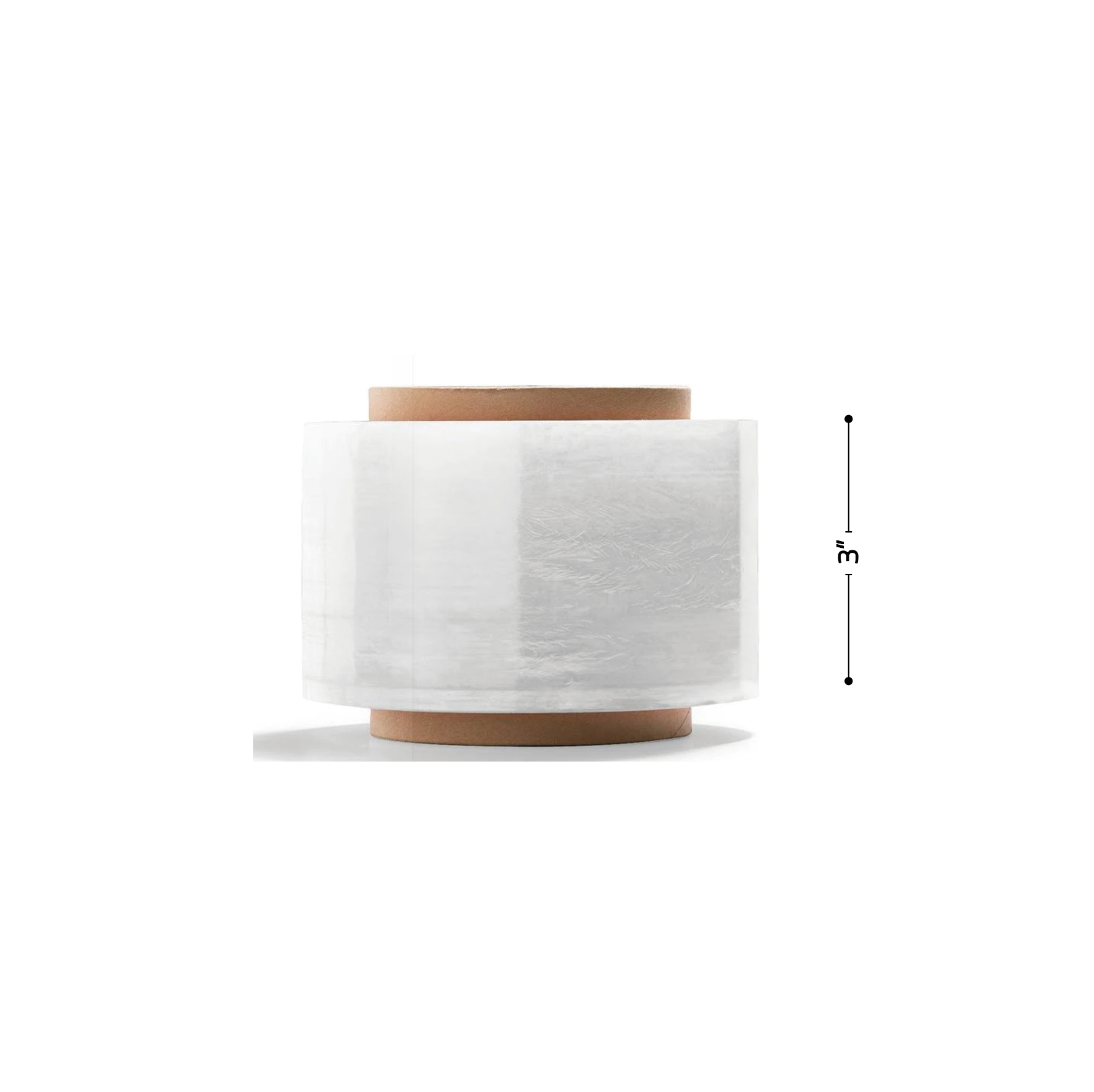 Emplaye transparente 3" calibre 60, largo 90 pies - $23.25 /pza (Paquete 12 piezas)