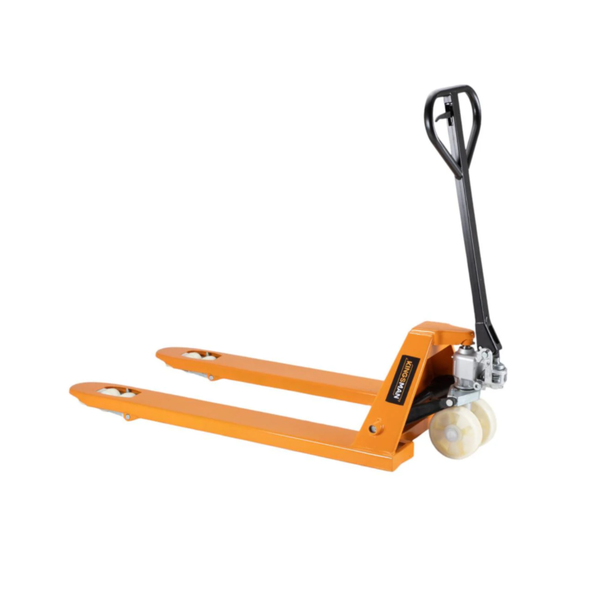 Patín Hidráulico Transpaleta De 2 Ton Acero Uso Rudo Tarima, marca kingsman color naranja