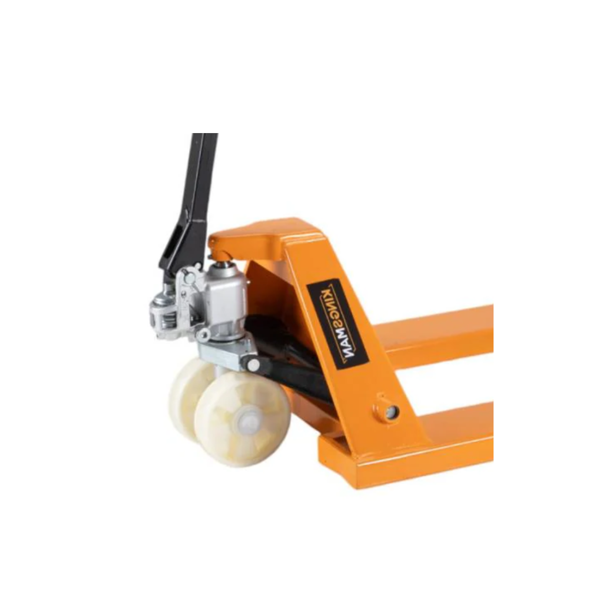 Patín Hidráulico Transpaleta De 2 Ton Acero Uso Rudo Tarima, marca kingsman color naranja