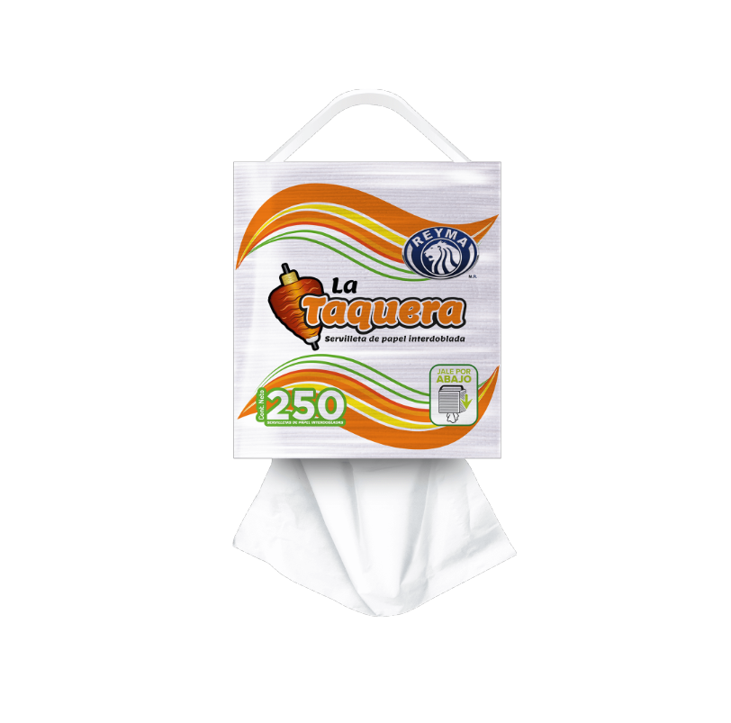 Servilleta interdoblada de la taquera  250 - $26.56/ pza (Caja 24 piezas)