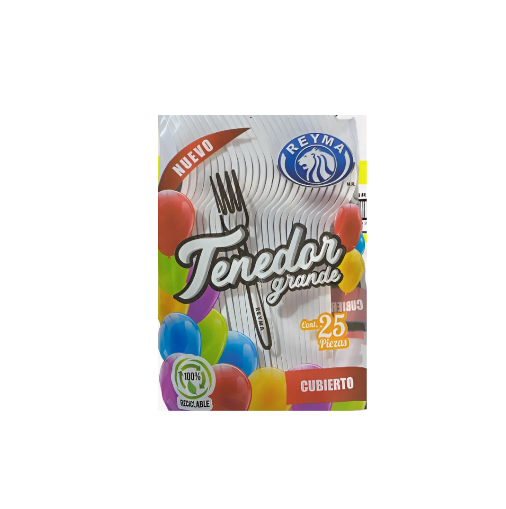 Tenedor grande blanco 25 - $12.07/pza (Caja 20 paquetes)