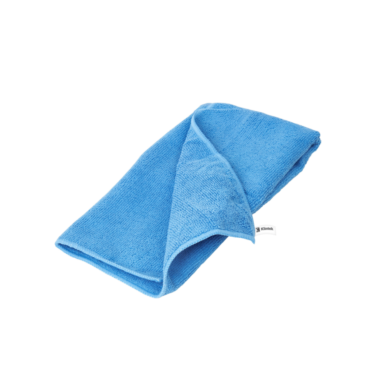 Toalla microfibra marca Klintek, color azul medida 40x40, 80% poliéster, 20% polimida